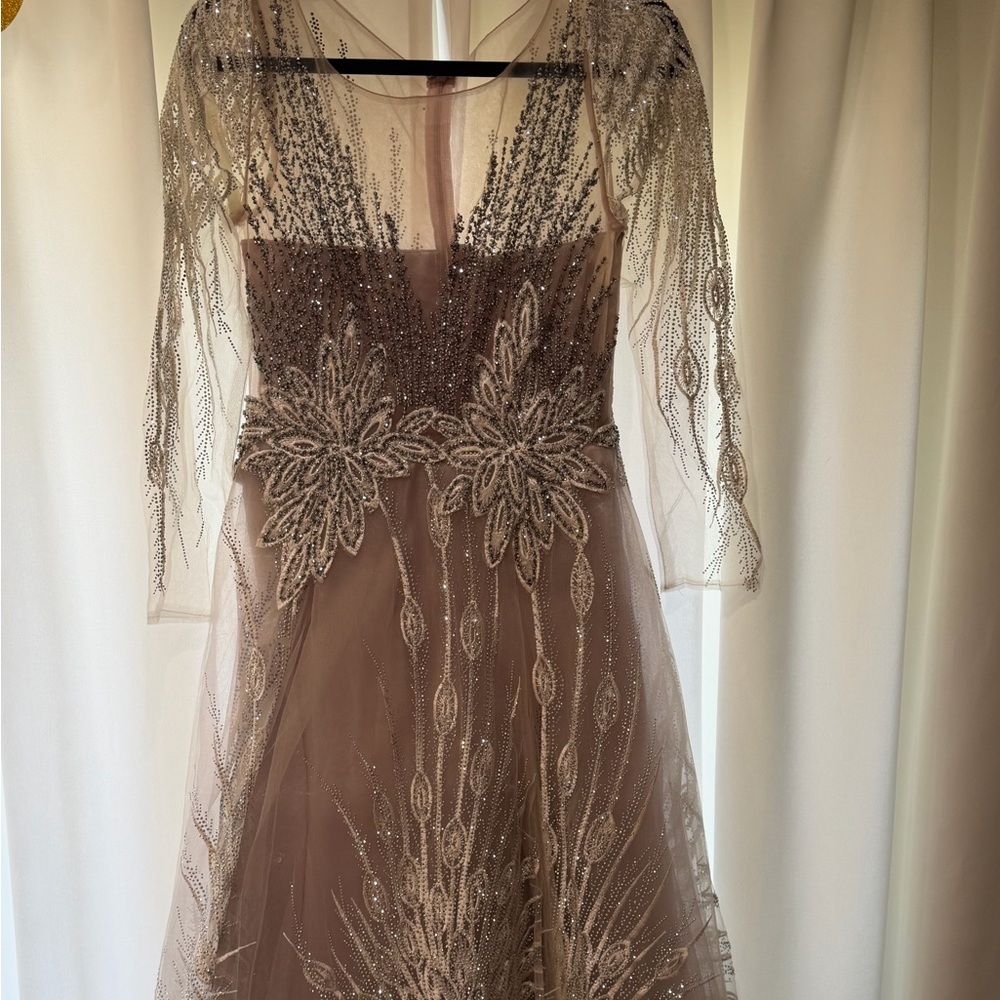 Elegant Beaded Evening Gown